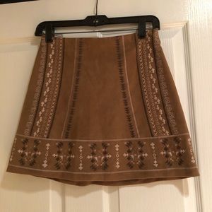 Suede skirt